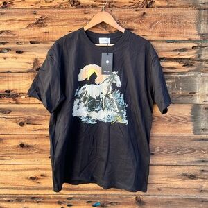 RHUDE | NWT Replica Black Short Sleeve Horse T-Shirt L